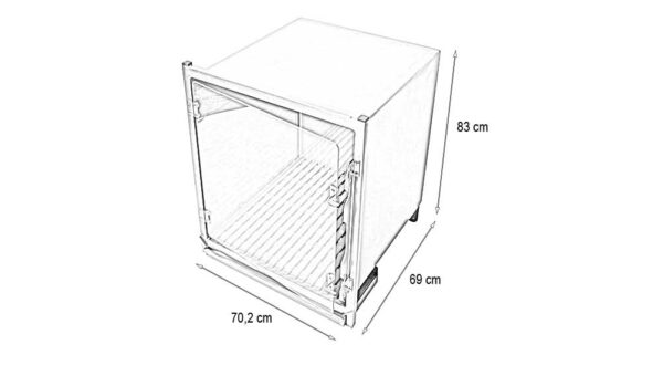 Cage inox B+ porte verre