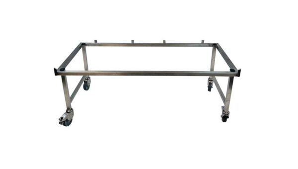 Châssis CONFORT Inox 4 roulettes (2 à freins) pour Cage B Inox