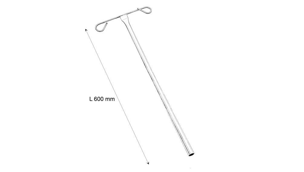 Porte sérum Double Hauteur 600 mm pour porte de cage