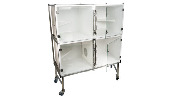 Ensemble 3 cages Hospitalisation POLYVET : 1 Long Séjour > 24h + 2 Court Séjour < 24h + châssis CONFORT H500