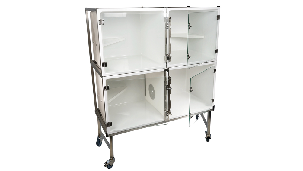 Ensemble 3 cages Hospitalisation POLYVET : 1 Long Séjour > 24h + 2 Court Séjour < 24h + châssis CONFORT H500