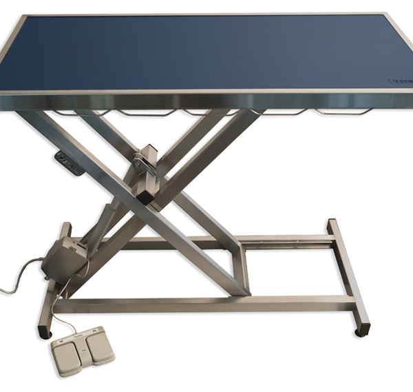 Table de consultation électrique ELITE tapis et cadre – Bleu foncé