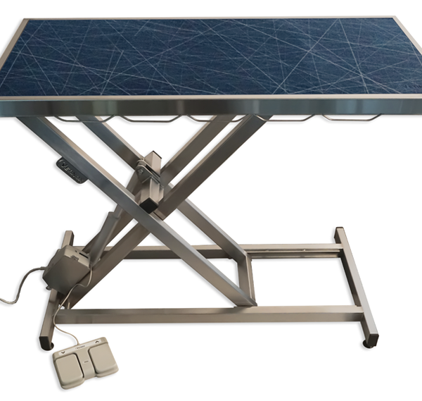 Table de consultation électrique ELITE tapis et cadre – Bleu avec motif