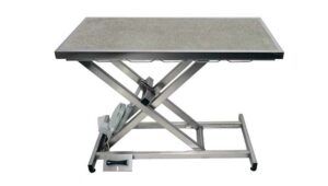 Table consultation électrique ELITE tapis et cadre - (Gris Chiné clair)