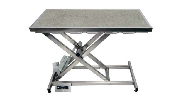 Table consultation électrique ELITE tapis et cadre - (Gris Chiné clair)