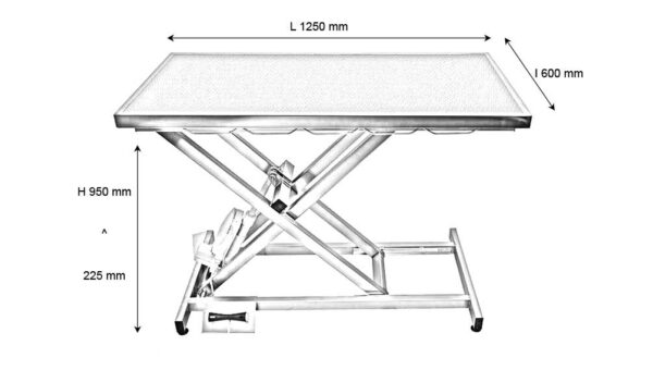 Table consultation électrique ELITE tapis et cadre