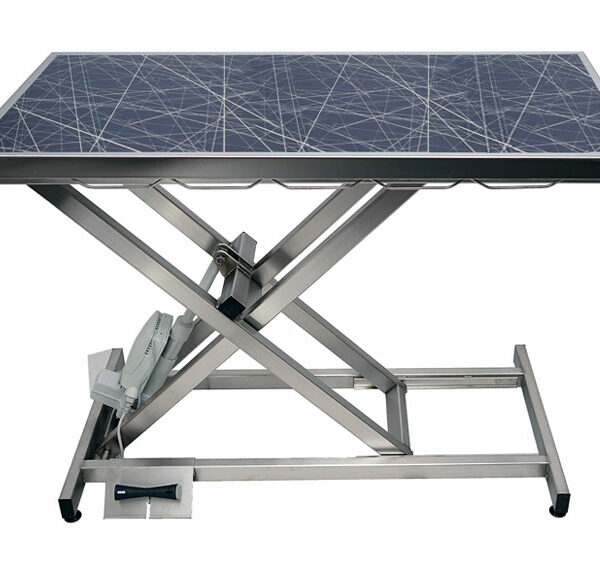 Table de consultation électrique ELITE tapis et cadre – Bleu avec motif