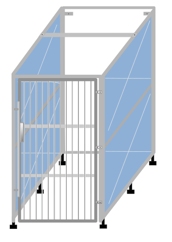 VETI-BOX stainless-steel lateral panel, full panel VETI-BOX