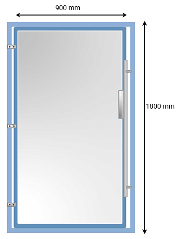 VETI-BOX glass walk-in door