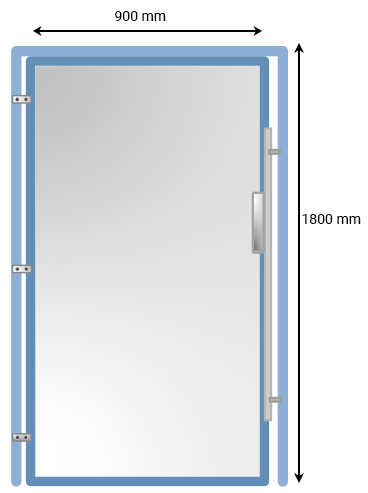 VETI-BOX glass walk-in door