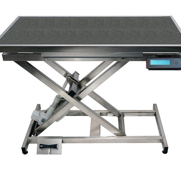 Table de consultation ELITE avec tapis et cadre et pesée automatique – Gris foncé