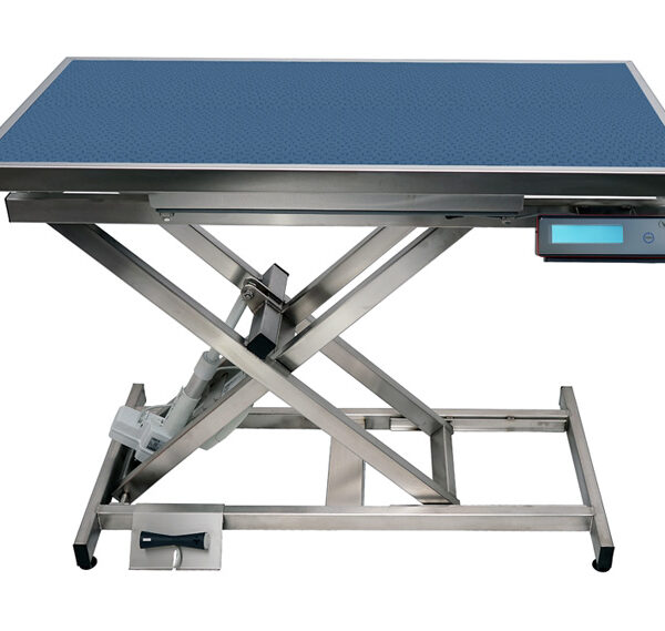 Table de consultation ELITE avec tapis et cadre et pesée automatique – Bleu