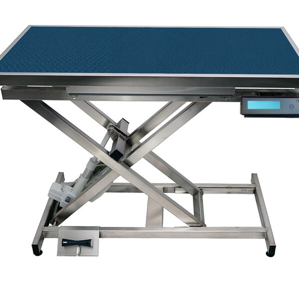 Table de consultation ELITE avec tapis et cadre et pesée automatique – Bleu foncé