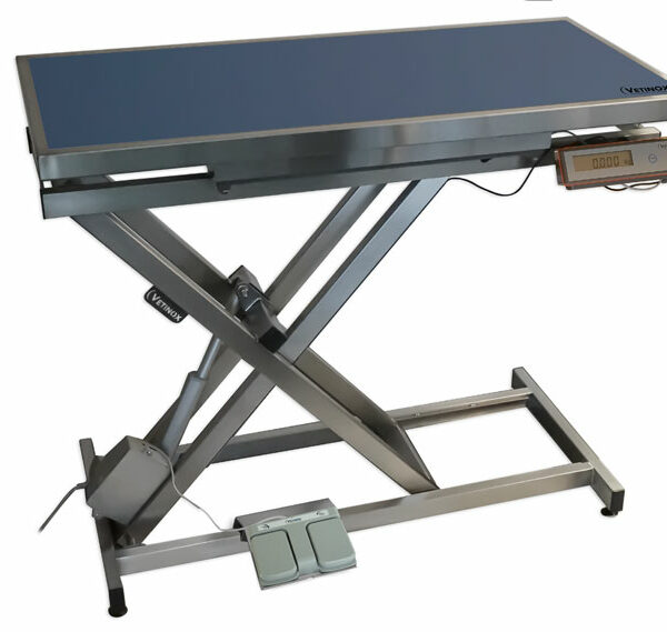Table de consultation ELITE avec tapis et cadre et pesée automatique – Bleu foncé