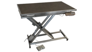 Table consultation électrique ELITE tapis et cadre avec pesée - Gris foncé