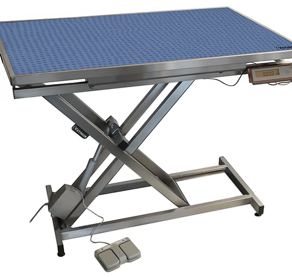 Table de consultation ELITE avec tapis et cadre et pesée automatique – Bleu