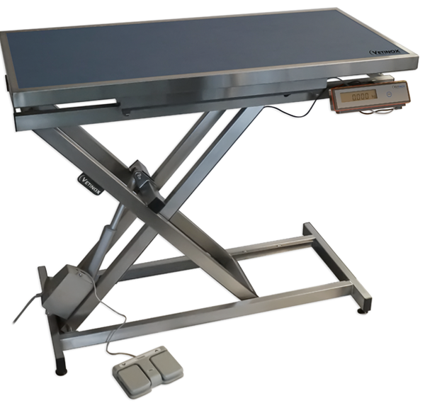 Table de consultation ELITE avec tapis et cadre et pesée automatique – Bleu foncé