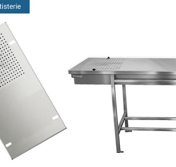 Plateau de dentisterie perforé, emboitant pour table de préparation TA17